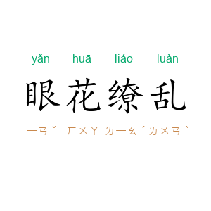 眼花缭乱