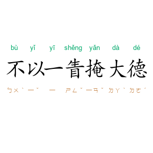 不以一眚掩大德