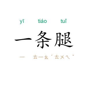 一条腿