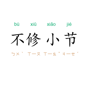 不修小节