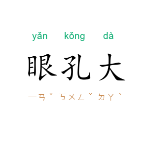 眼孔大