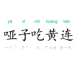 哑子吃黄连