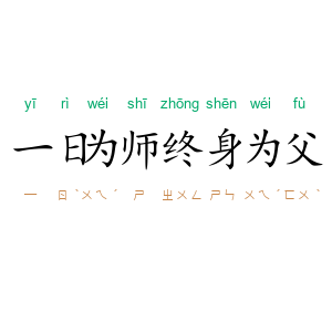 一日为师,终身为父