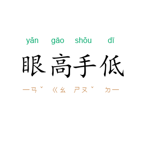 眼高手低