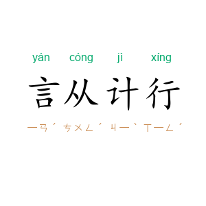 言从计行