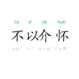 不以介怀