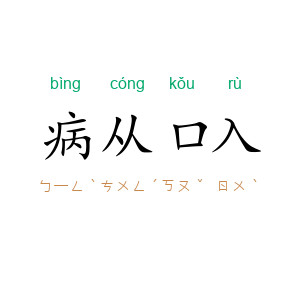 病从口入