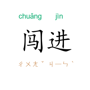 闯进