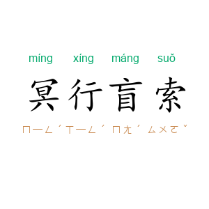 冥行盲索