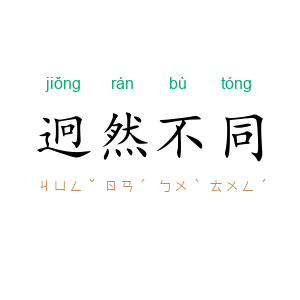 迥然不同