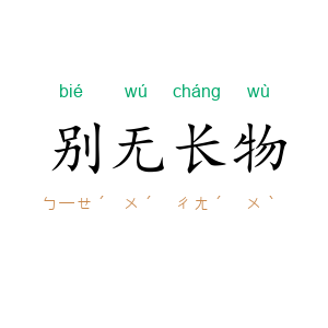 别无长物