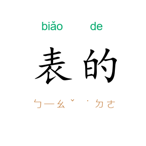 表的