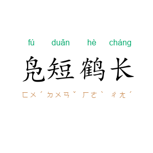 凫短鹤长