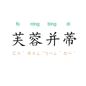 芙蓉并蒂