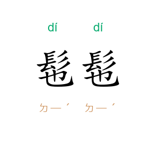 髢髢