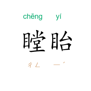 瞠眙