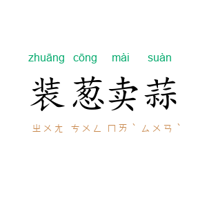 装葱卖蒜