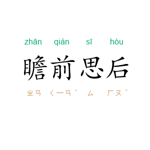瞻前思后