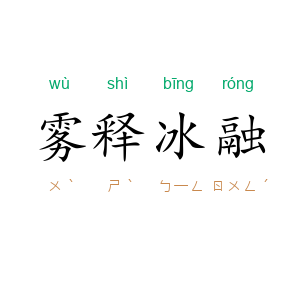 雾释冰融