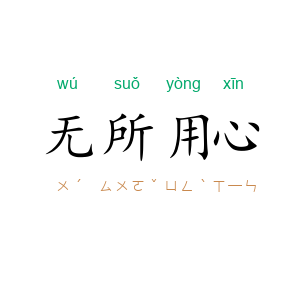 无所用心