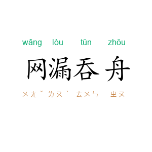 网漏吞舟