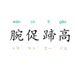 腕促蹄高