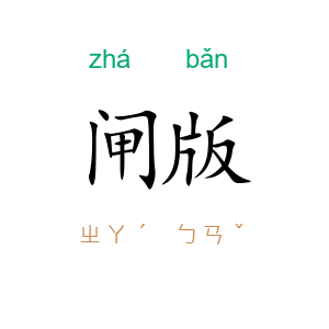 闸版