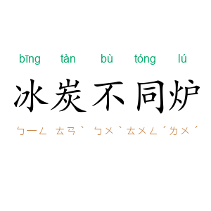 冰炭不同炉