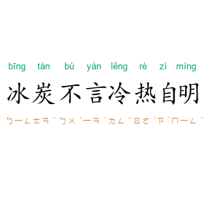 冰炭不言，冷热自明