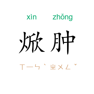 焮肿