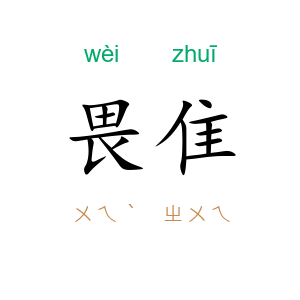 畏隹