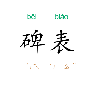 碑表