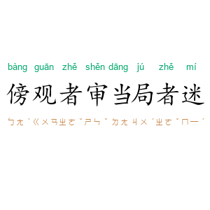 傍观者审，当局者迷