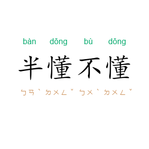 半懂不懂