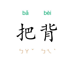 把背
