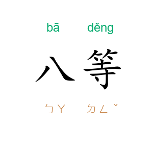 八等