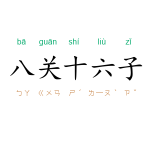八关十六子
