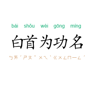 白首为功名