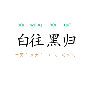 白往黑归