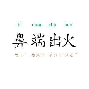 鼻端出火