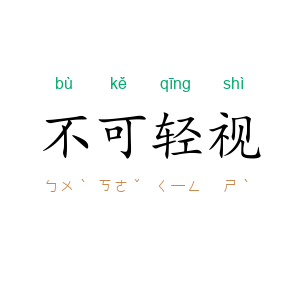 不可轻视