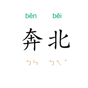 奔北