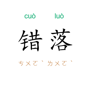 错落