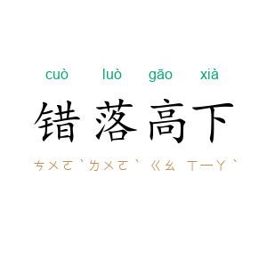 错落高下