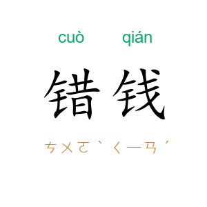 错钱