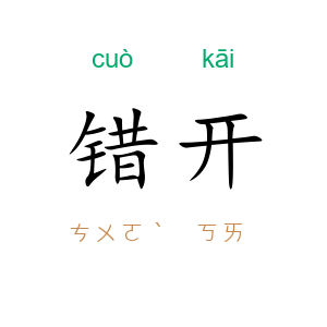 错开