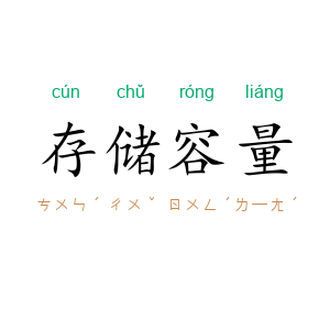 存储容量