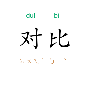 对比