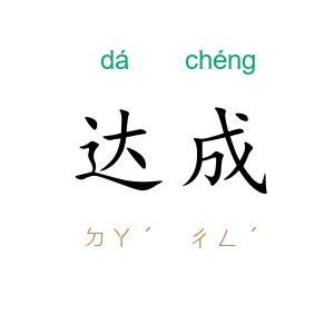 达成