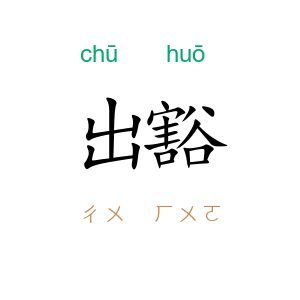 出豁
